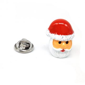 Father Christmas Santa Head Lapel Pin Badge