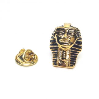 King Tut Pharoahs Gold Plated  Mask Lapel Pin Badge