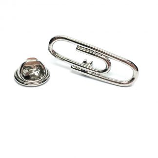 Paperclip Paper clip Lapel Pin Badge (AJTP43)