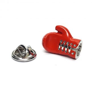 Red Boxing Glove Lapel Pin Badge