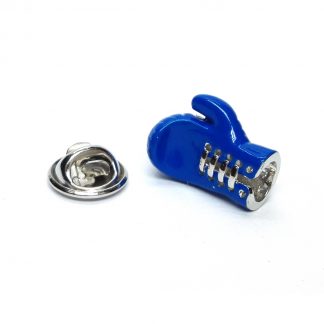 Blue Boxing Glove Lapel Pin Badge
