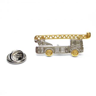 Lorry Mounted Crane Two Tone Lapel Pin Badge