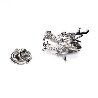 Chinese Style Dragons Head Lapel Pin Badge