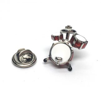 Red Drumkit Lapel Pin Badge (AJTP46)