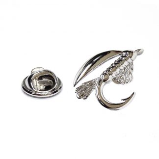 Fly Fishing Hook Lapel Pin Badge