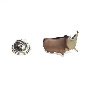 USA Outline Map Lapel Pin Badge