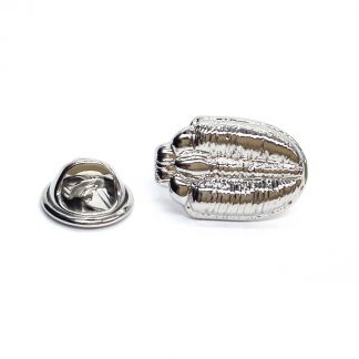 Fossilised Trilobite Design Rhodium Plated Lapel Pin Badge