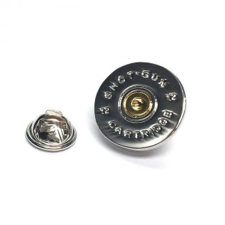 Shotgun Cartridge Two Tone Lapel Pin Badge