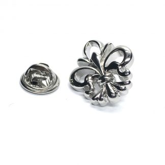 Ornate Fleur de Lys Lapel Pin Badge