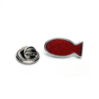 Red Fish Lapel Pin Badge