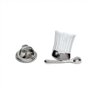 White Chefs Hat Lapel Pin Badge
