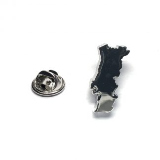 Outline Map of Portugal Lapel Pin Badge