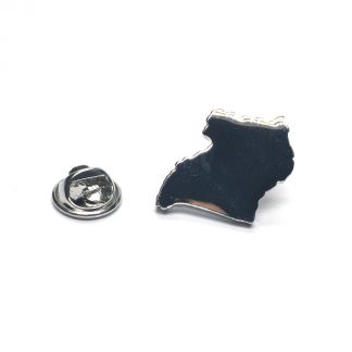 Outline Map of Uganda Lapel Pin Badge