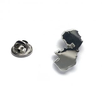 Outline Map of Zambia Lapel Pin Badge