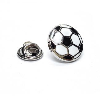 Black & White Football  Lapel Pin Badge (AJTP094)