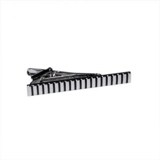 Black & Silver Classic Tie Clip