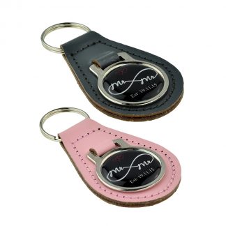 Personalised Date Mr & Mr Same Sex Design Keyring
