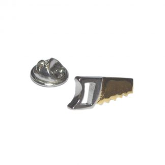 Two Tone Silver & Gold Saw Lapel Pin Badge