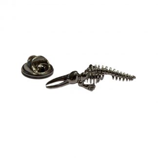 Blue Whale Skeleton Lapel Pin Badge