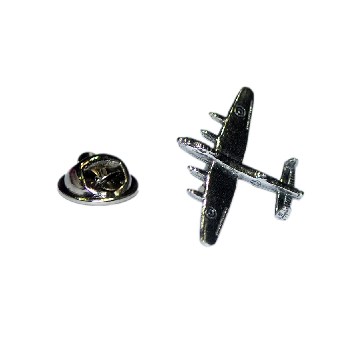 Lancaster Bomber Plane Aeroplane Pewter Lapel Pin Badge