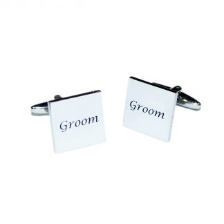 Contemporary Font Square Wedding Cufflinks