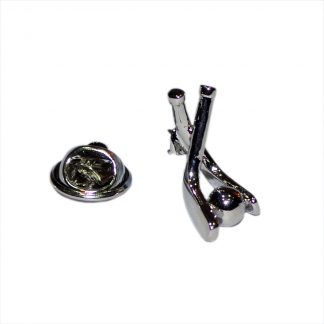 Hockey Sticks & Ball Bully Off Sport Lapel Pin Badge