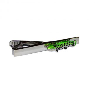 Green Trout Fish Tie Clip