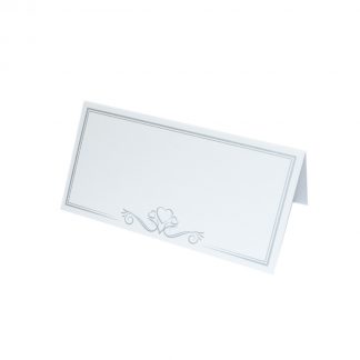 White & Silver Wedding Place Cards Pack of 50