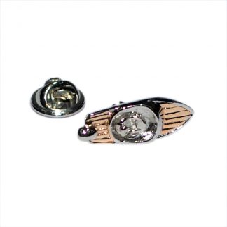 Two Tone Gold & Silver Speedboat Lapel Pin Badge