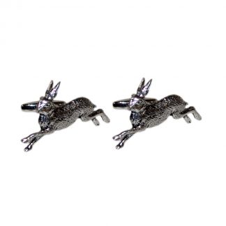 English Made Pewter Hare Cufflinks