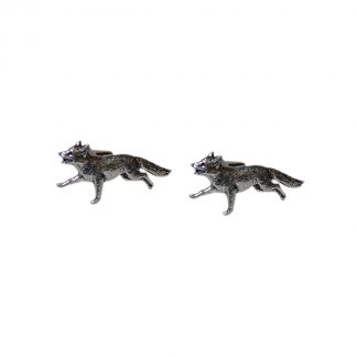 English Made Pewter Running Fox Cufflinks