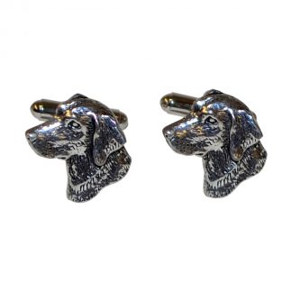 English Made Pewter Labrador / Retriever Dogs Head Cufflinks
