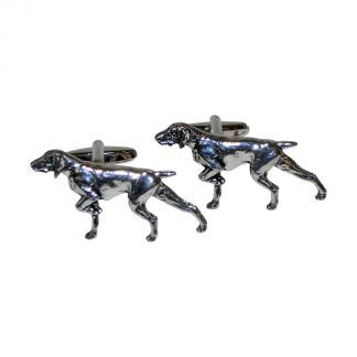 English Made Pointer Dog Pewter Cufflinks