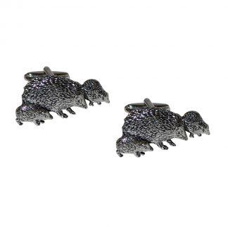English Made Pewter Hedgehogs Cufflinks