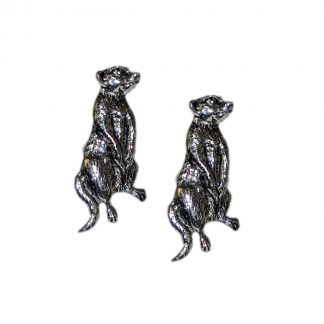 English Made Meerkat Pewter Cufflinks