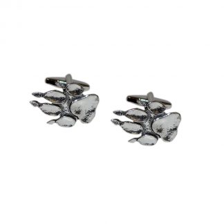 English Made Pewter Dog Paw Cufflinks
