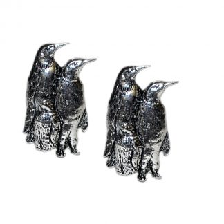 English Made Penguin Pewter Cufflinks