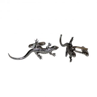 English Made Lizard Gecko Pewter Cufflinks