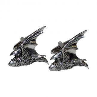 English Made Bat in Flight Pewter Cufflinks