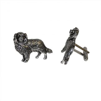 English Made Cavalier King Charles Spaniel Dog Pewter Cufflinks