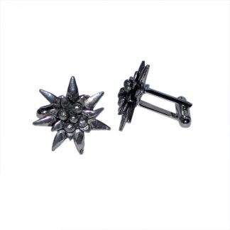 English Made Edelweiss Pewter Cufflinks