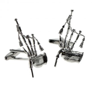 Unboxed Bagpipe Cufflinks with Recess for Own design / doming