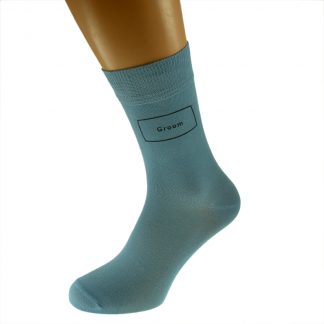 Sky Blue Vinyl Print Wedding Socks