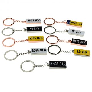 Personalised Number Plate Keyring