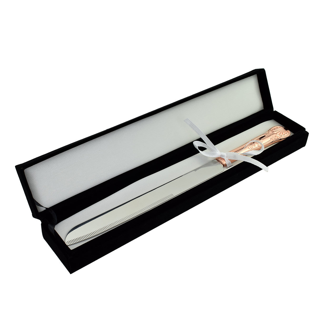 Beautiful Rose Gold Handled Wedding Cake Knife in Gift Box (engravable)