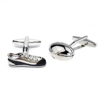Rugby Boots & Rugby Ball sport mixed pair of cufflinks