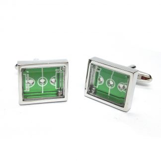 Chunky Football Pitch with moving ball Cufflinks