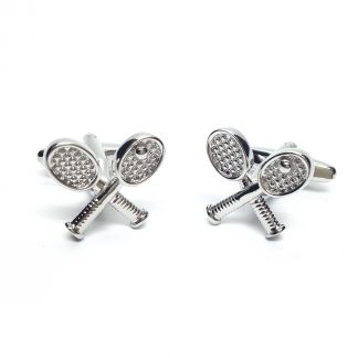 Value Saver Crossed Tennis Racquets Sport Cufflinks