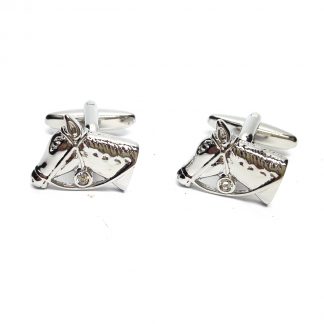 Horses Head with Crystal Equestrian Cufflinks