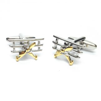 Triplane Aircraft Aeroplane Pilots Cufflinks